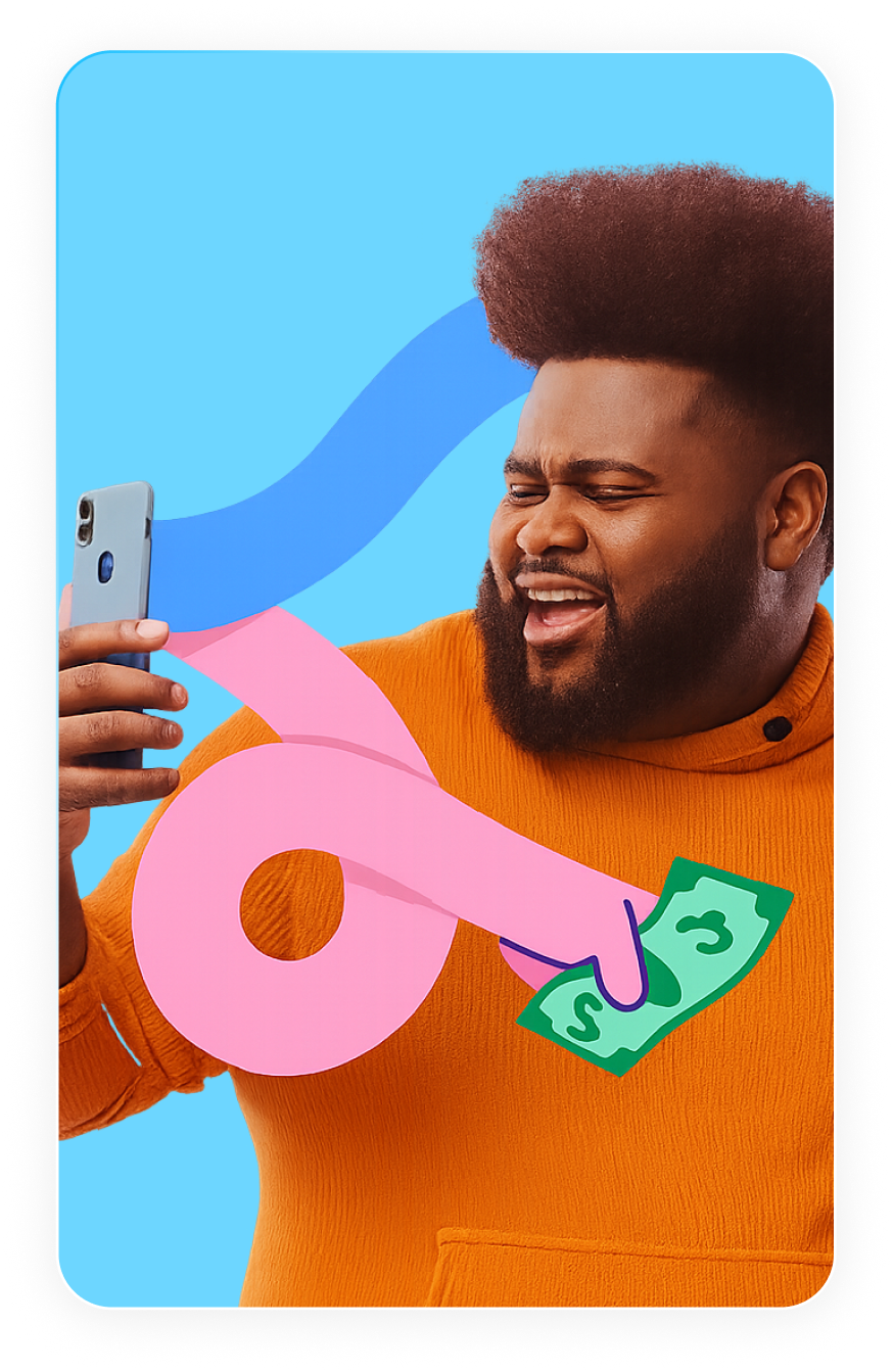 Person holding phone